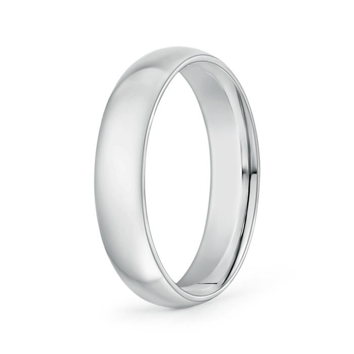 5 100 High Polished Comfort Fit Men's Plain Wedding Band in P950 Platinum