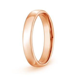 4.5 100 High Polished Low Dome Comfort Fit Wedding Band in 9K Rose Gold