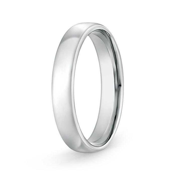 4.5 100 High Polished Low Dome Comfort Fit Wedding Band in P950 Platinum 