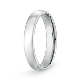 4.5 110 High Polished Low Dome Comfort Fit Wedding Band in 9K White Gold