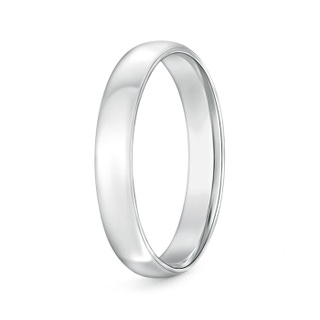 4 125 Classic Comfort Fit Plain Wedding Band for Him in 9K White Gold