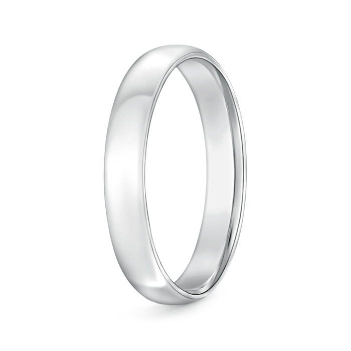 4 70 Classic Comfort Fit Plain Wedding Band for Him in White Gold