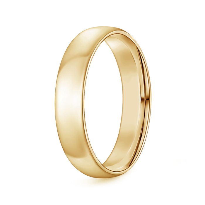 5 105 Classic Comfort Fit Plain Wedding Band for Him in Yellow Gold