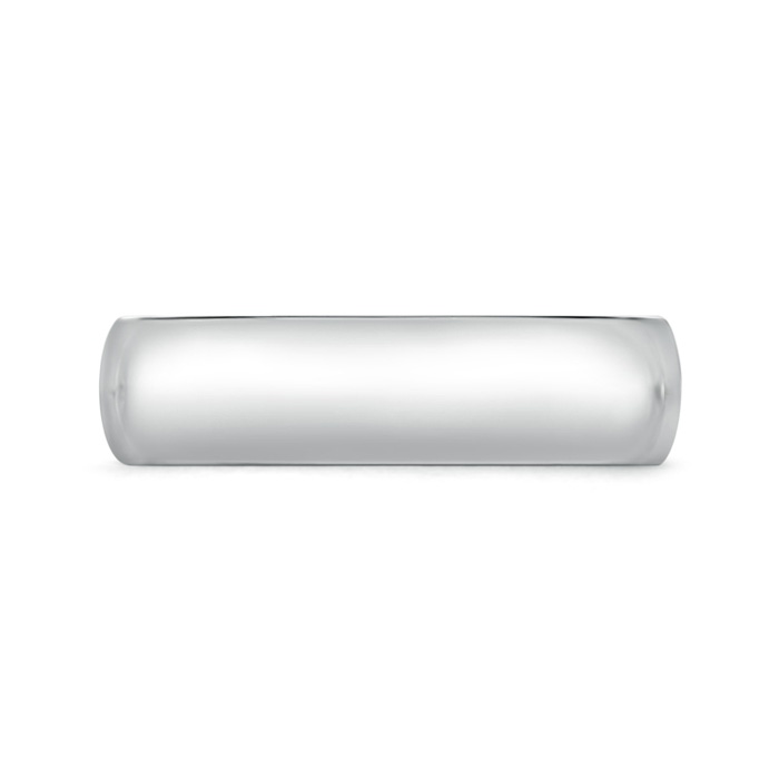 6 100 Classic Comfort Fit Plain Wedding Band for Him in White Gold product image