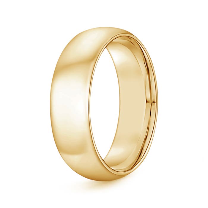 7 115 Classic Comfort Fit Plain Wedding Band for Him in Yellow Gold