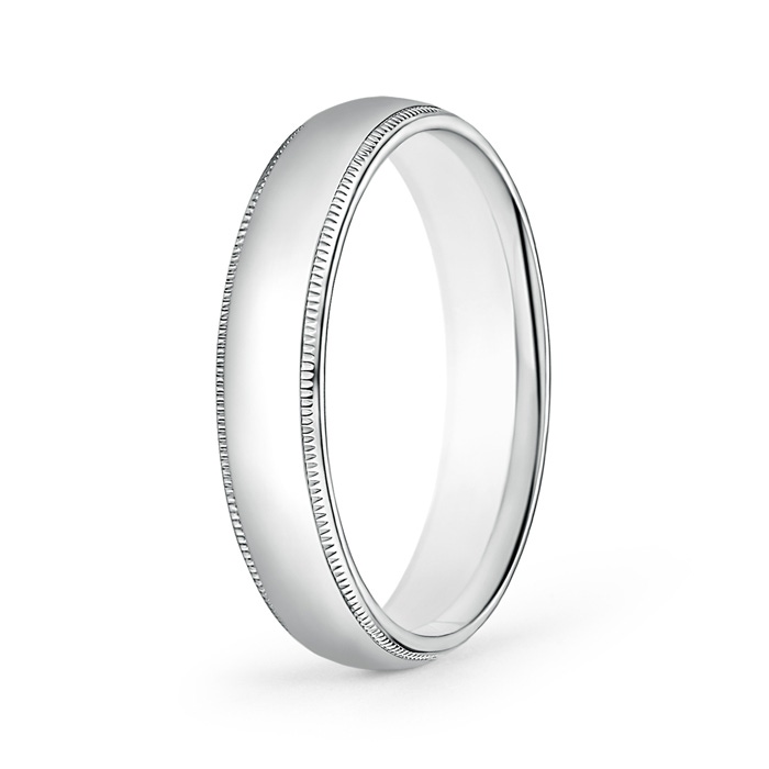 5 75 Classic Milgrain Comfort Fit Wedding Band for Him in P950 Platinum 