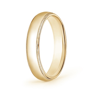 5 85 Classic Milgrain Comfort Fit Wedding Band for Him in Yellow Gold