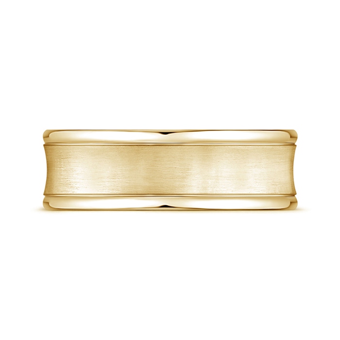 7.5 100 Comfort Fit Satin Finish Concave Wedding Band in Yellow Gold product image