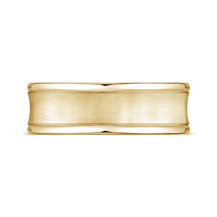7.5 105 Comfort Fit Satin Finish Concave Wedding Band in Yellow Gold Product Image