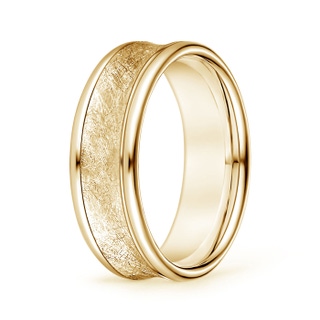 7.5 105 Concave Swirl Men's Comfort Fit Wedding Band in Yellow Gold