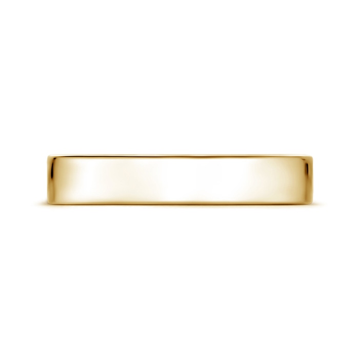 4 100 Classic High Polished Men's Flat Wedding Band in Yellow Gold - side 199