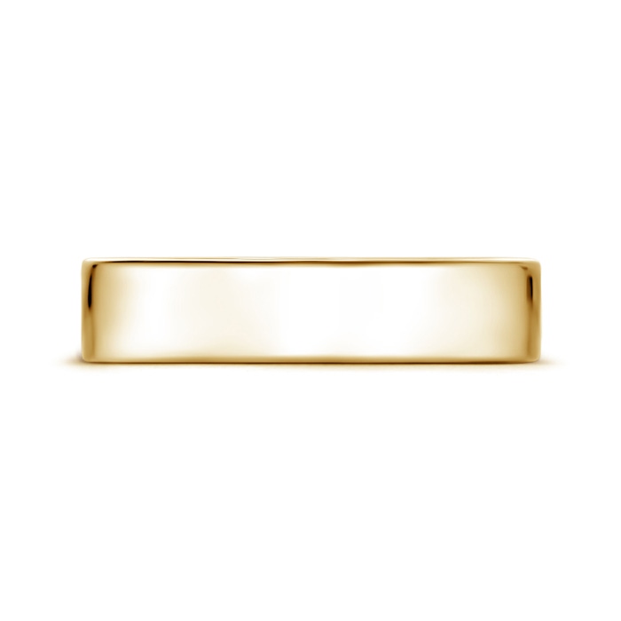 5 105 Classic High Polished Men's Flat Wedding Band in Yellow Gold - side 199