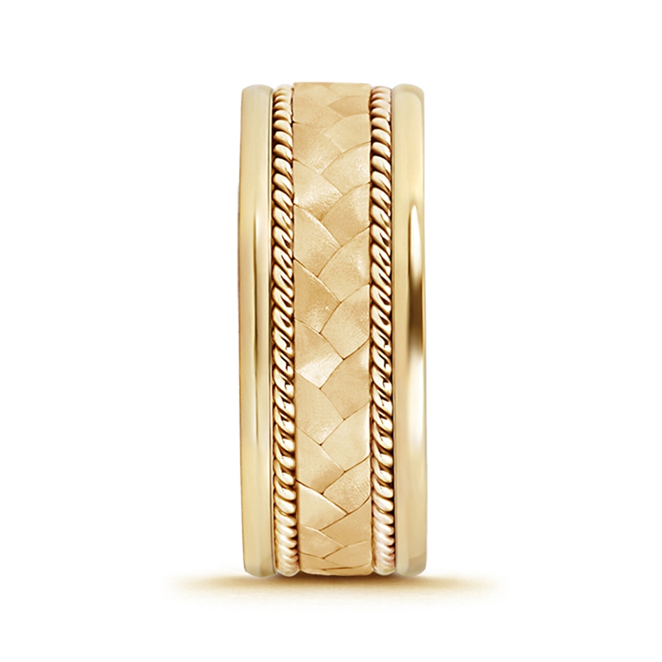 7 80 Hand Braided Twisted Rope Men's Wedding Band in Yellow Gold side 299