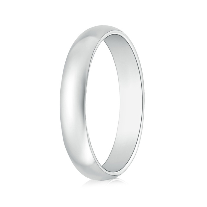 4 100 High Polished Domed Men's Comfort Fit Wedding Band in P950 Platinum