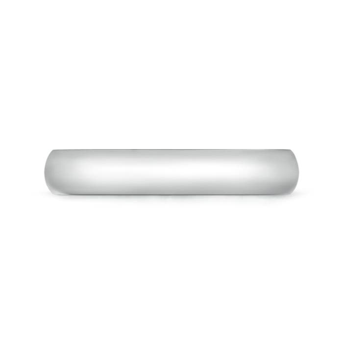 4 100 High Polished Domed Men's Comfort Fit Wedding Band in P950 Platinum