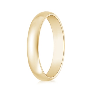 4 120 High Polished Domed Men's Comfort Fit Wedding Band in Yellow Gold