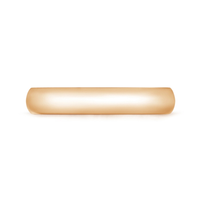 4 60 High Polished Domed Men's Comfort Fit Wedding Band in Rose Gold side-1