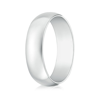 6 100 High Polished Domed Men's Comfort Fit Wedding Band in P950 Platinum