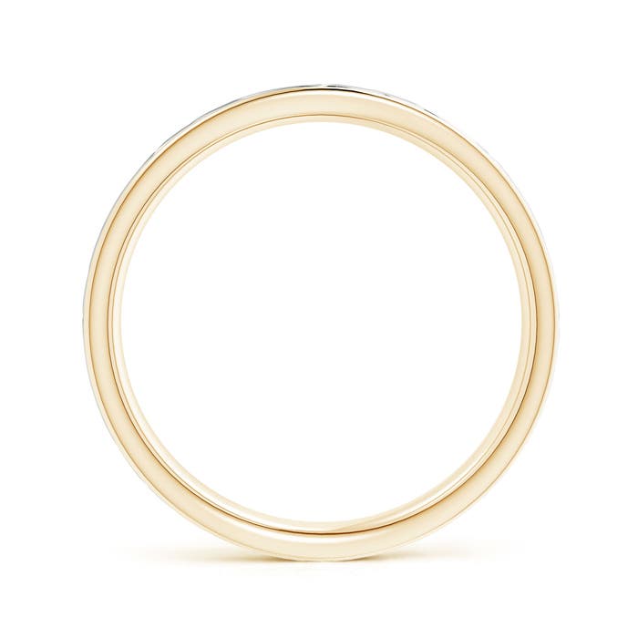 5 100 Milgrain-Edged Leaf and Vine Pattern Wedding Band for Him in White Gold Yellow Gold - side 1