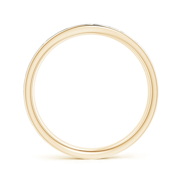 5 90 Milgrain-Edged Leaf and Vine Pattern Wedding Band for Him in White Gold Yellow Gold - side 199