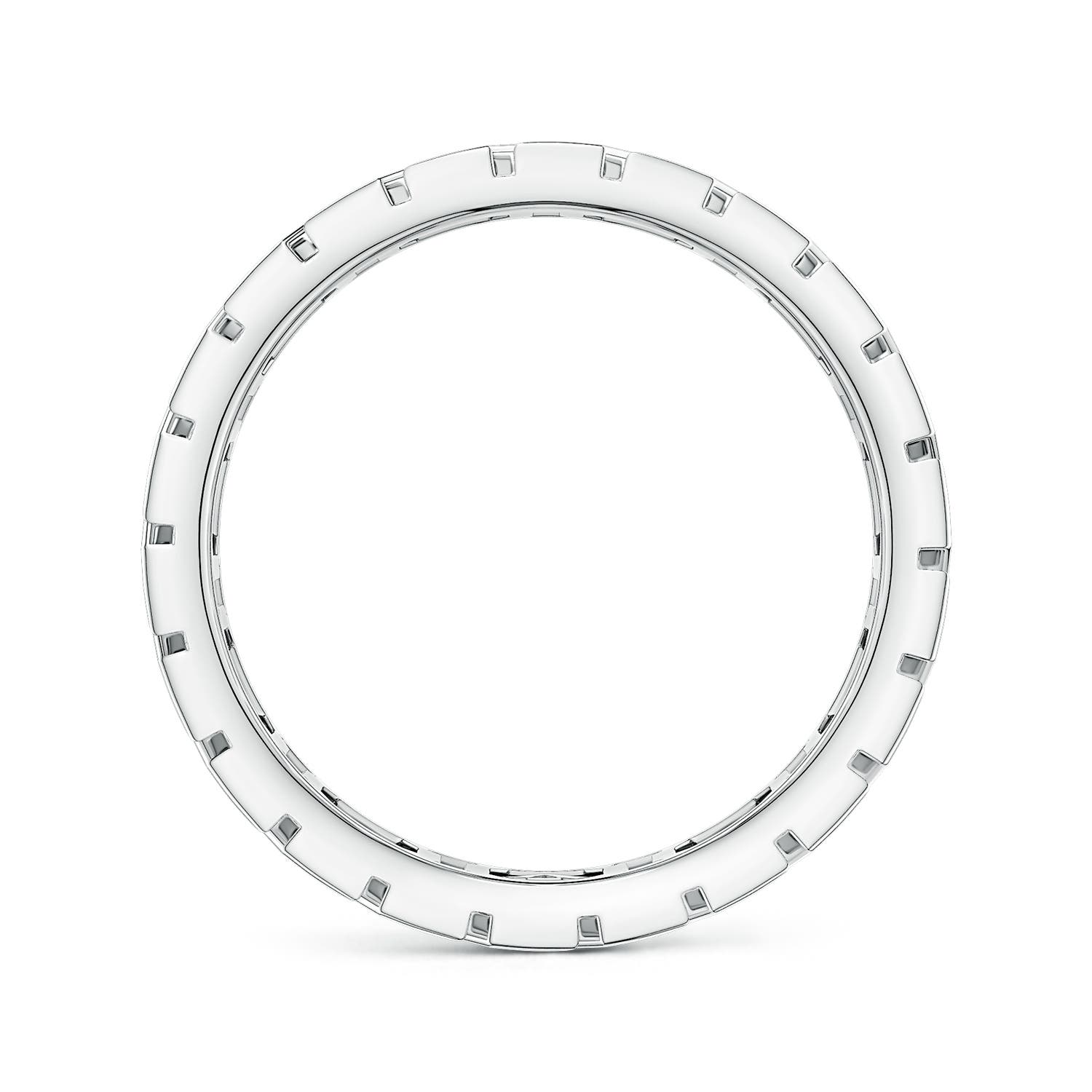 6.1 100 Men's Octagon-Shaped Link Band in 18K White Gold