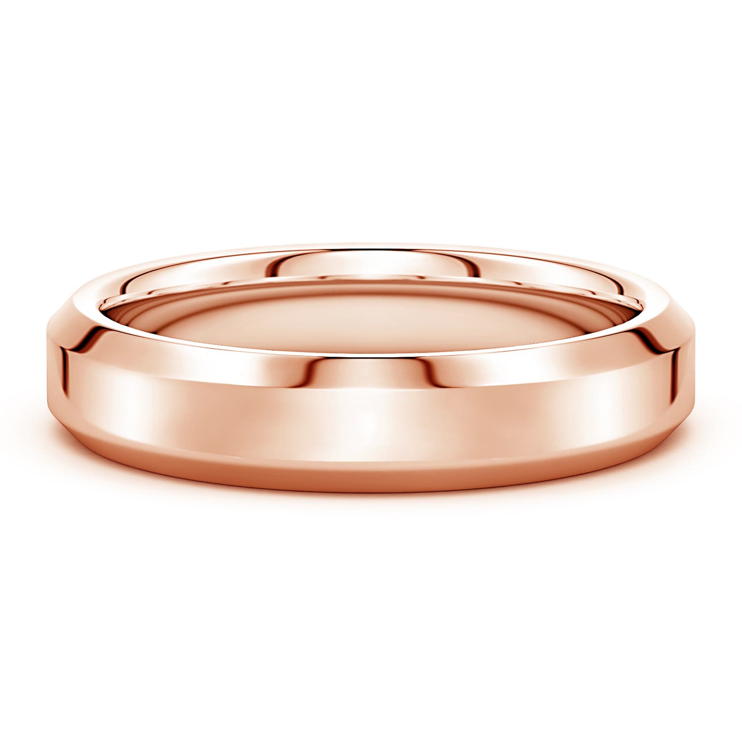 5 Men’s Beveled Edge Band in Rose Gold