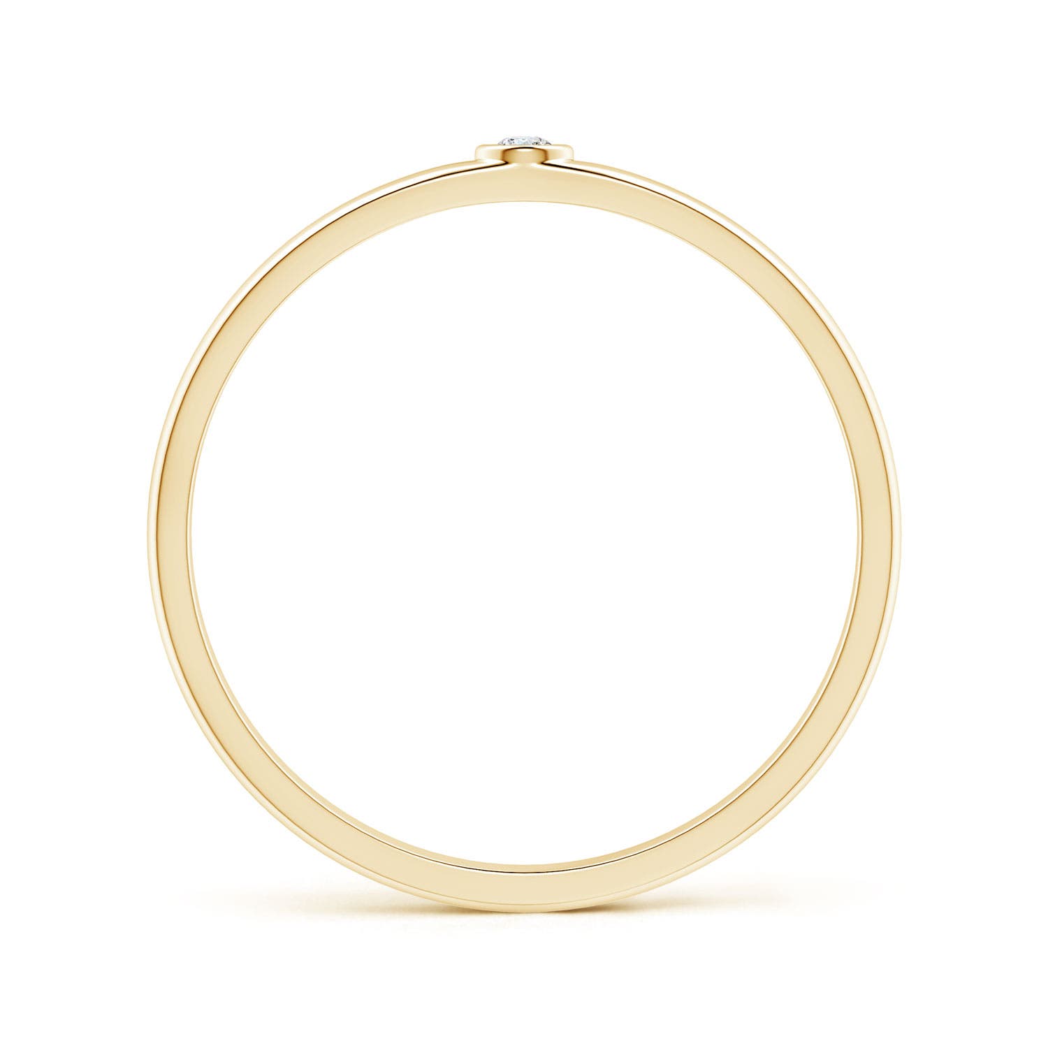 2mm GVS2 Bezel Set Solitaire Diamond Band For Him in 90 Yellow Gold - side 1