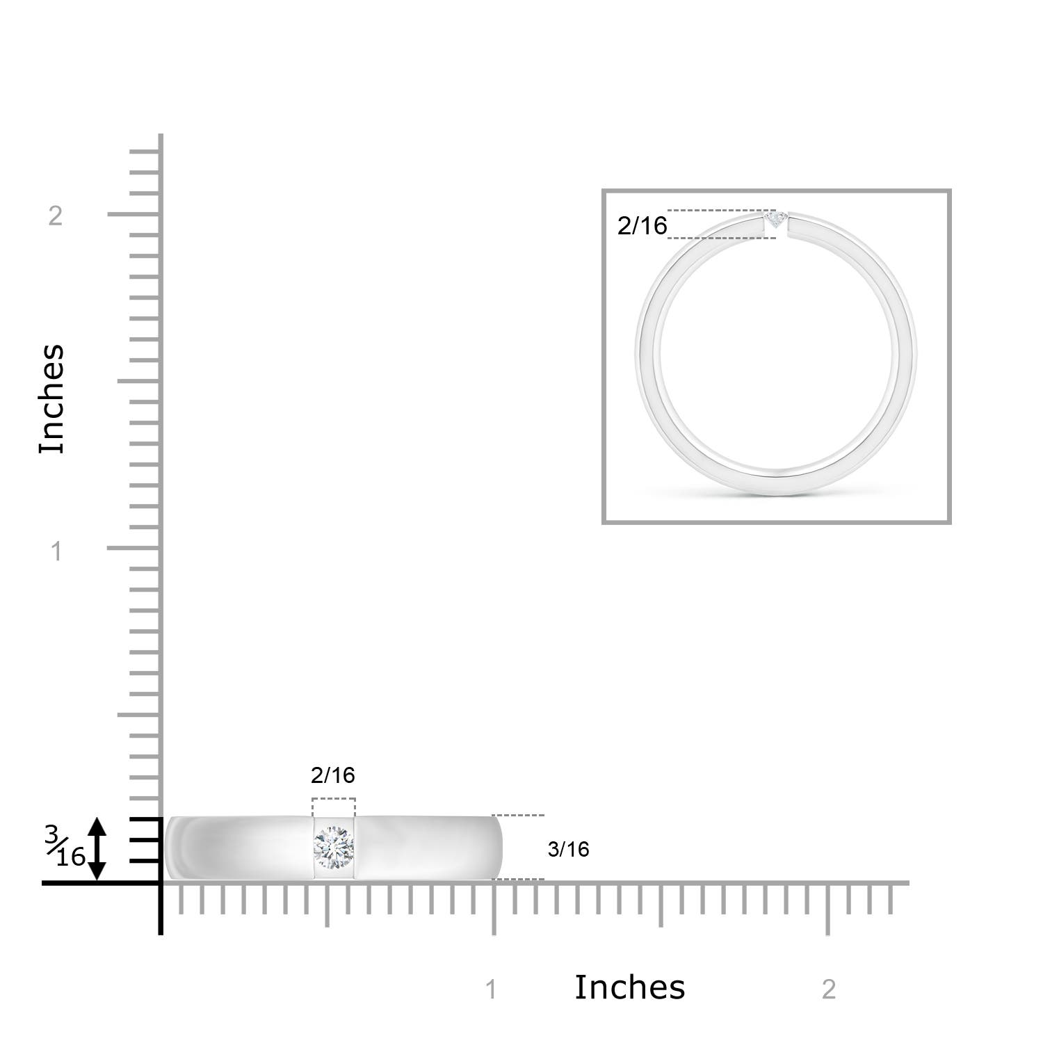 G, VS2 / 0.18 CT / 14 KT White Gold