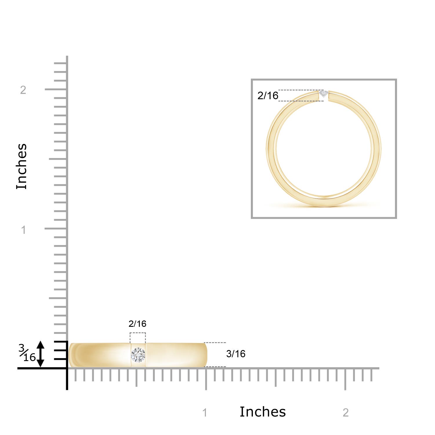 H, SI2 / 0.11 CT / 14 KT Yellow Gold