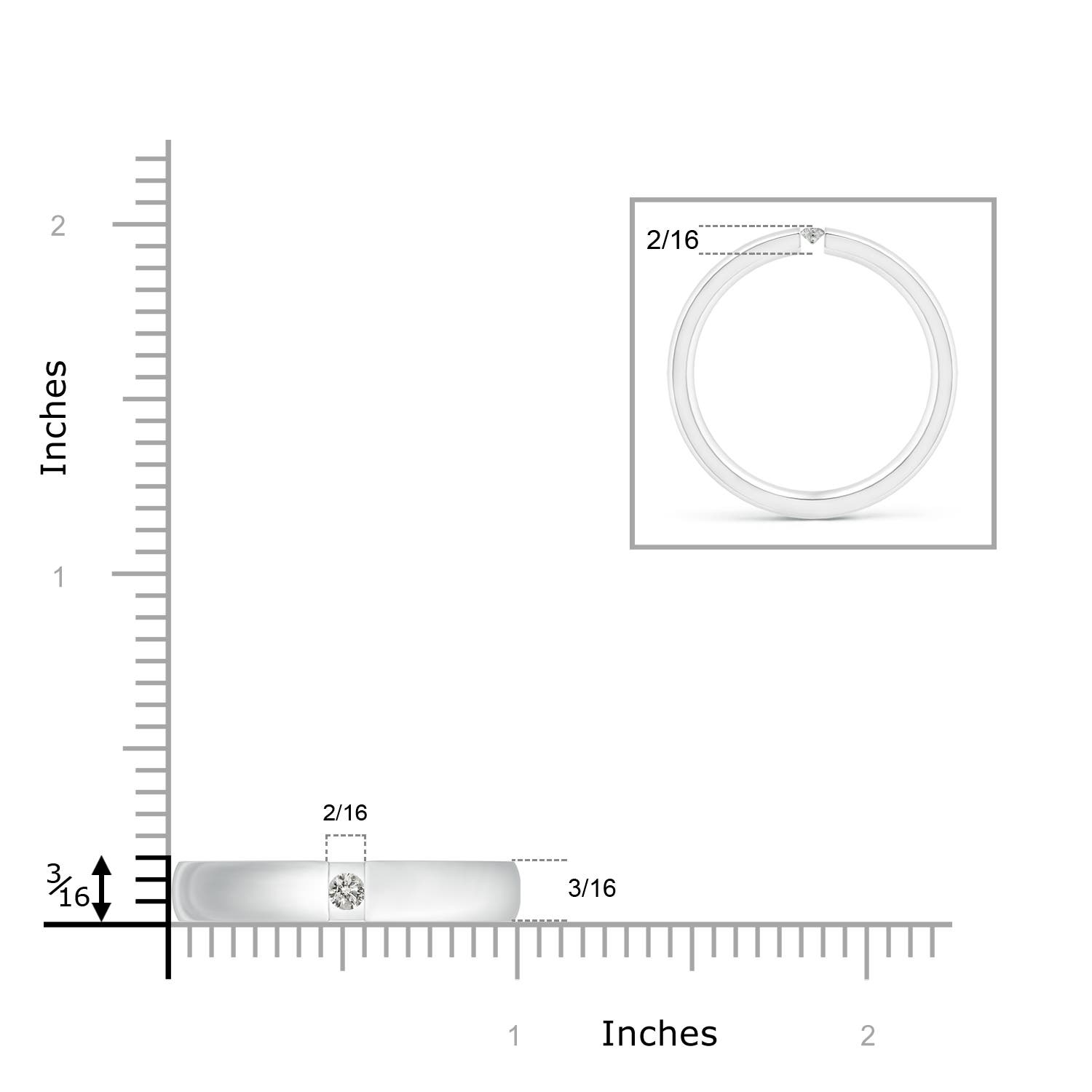 K, I3 / 0.11 CT / 14 KT White Gold