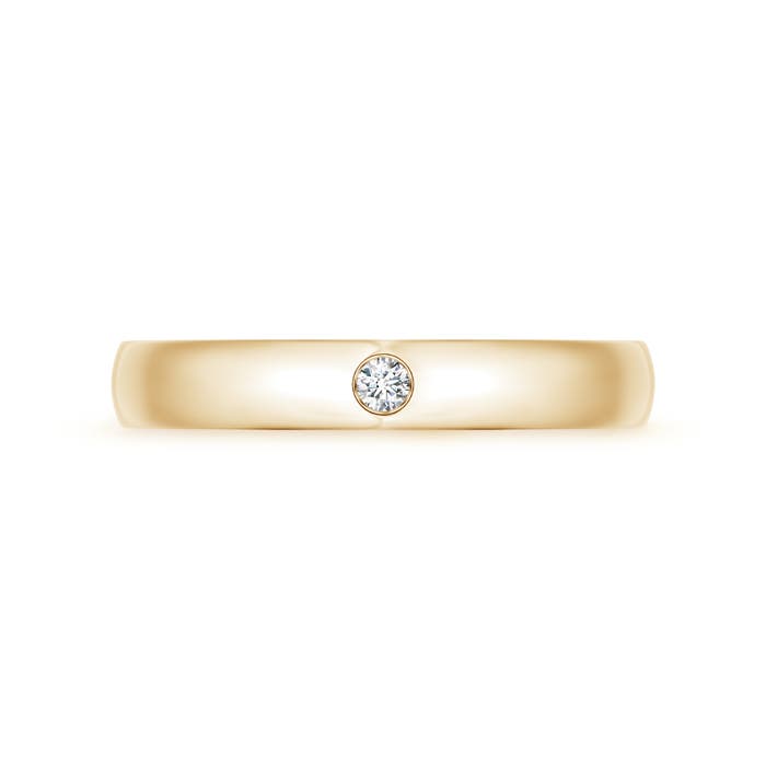 2.5mm GVS2 Gypsy Set Round Diamond Solitaire Wedding Band for Men in 105 Yellow Gold