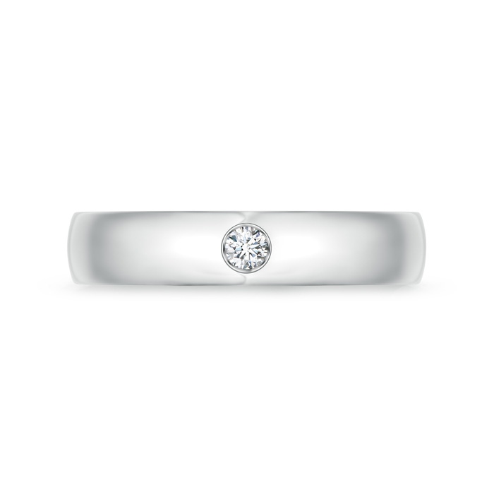 3mm GVS2 Gypsy Set Round Diamond Solitaire Wedding Band for Men in 75 White Gold side-1