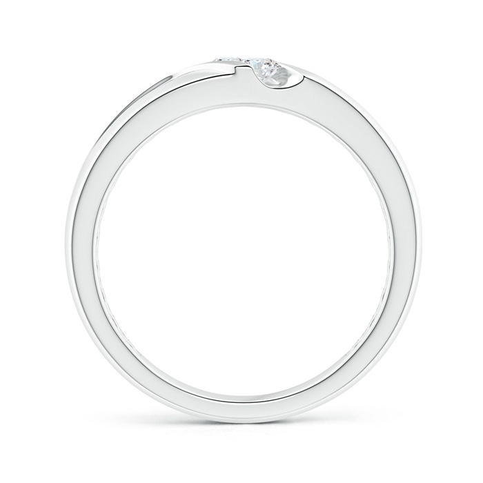 3.2mm GVS2 Slanted Channel-Set Diamond Two Stone Wedding Band in White Gold side-1