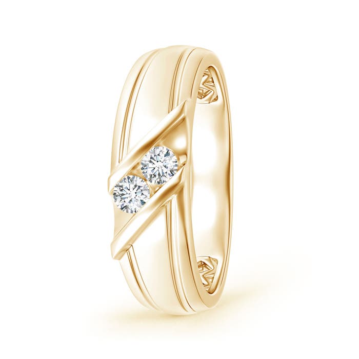 F-G, VS / 0.25 CT / 14 KT Yellow Gold