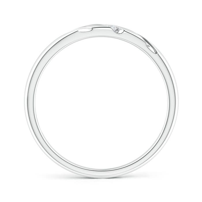 1.45mm GVS2 Triple-Ribbed Channel Set Diamond Men's Wedding Band in P950 Platinum