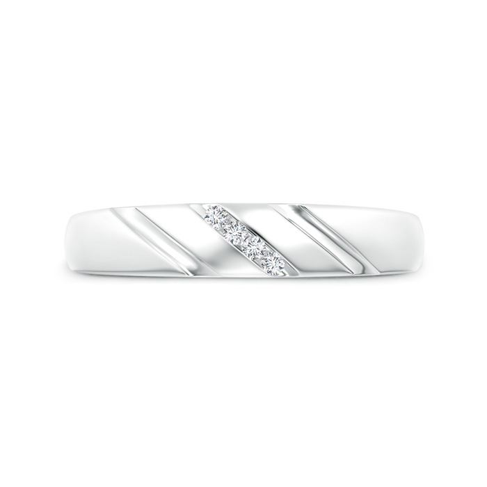 1.45mm GVS2 Triple-Ribbed Channel Set Diamond Men's Wedding Band in P950 Platinum product image