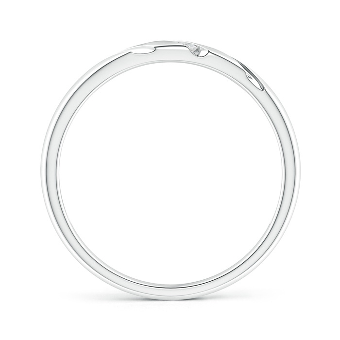 1.45mm HSI2 Triple-Ribbed Channel Set Diamond Men's Wedding Band in White Gold product image