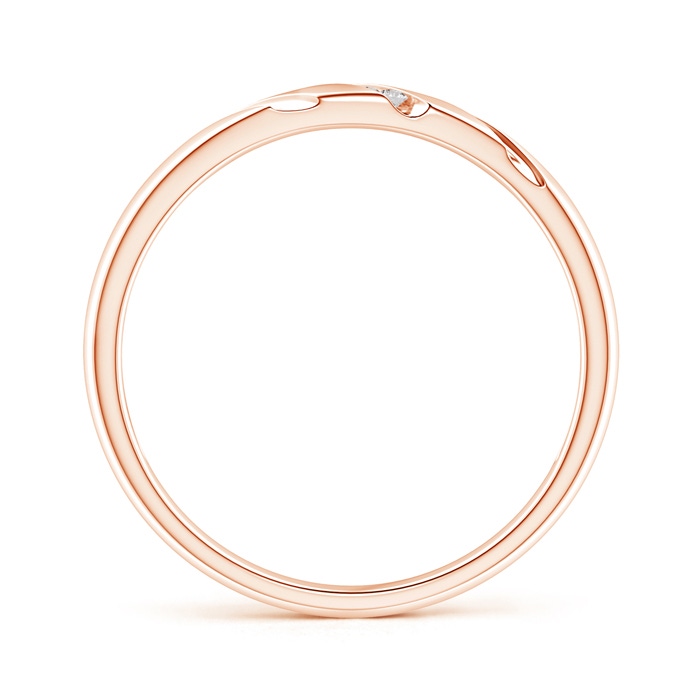 1.45mm IJI1I2 Triple-Ribbed Channel Set Diamond Men's Wedding Band in Rose Gold product image
