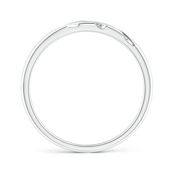 1.45mm KI3 Triple-Ribbed Channel Set Diamond Men's Wedding Band in White Gold product image