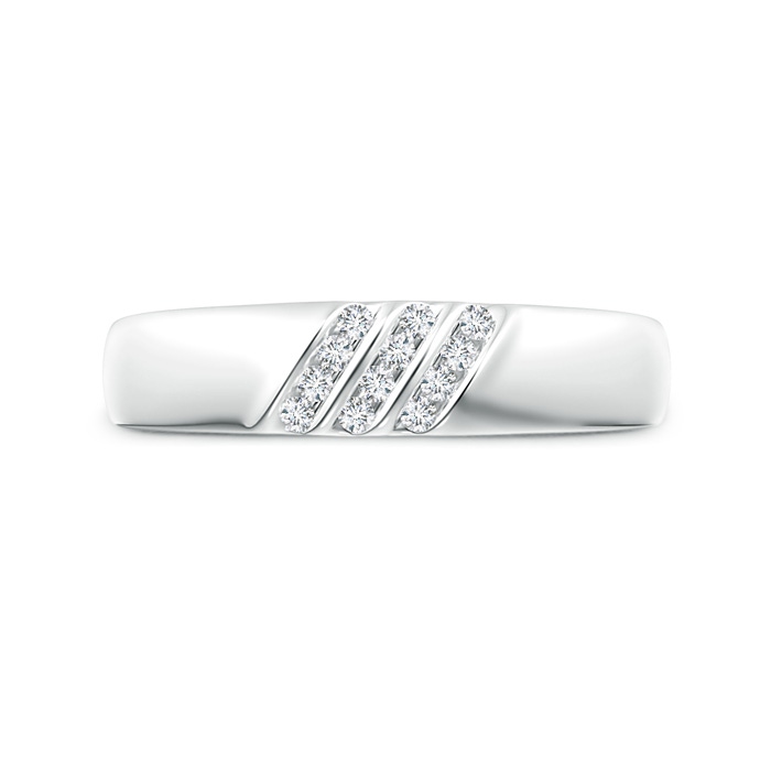 1.4mm GVS2 Triple Grooved Diagonal Diamond Men's Wedding Band in P950 Platinum product image