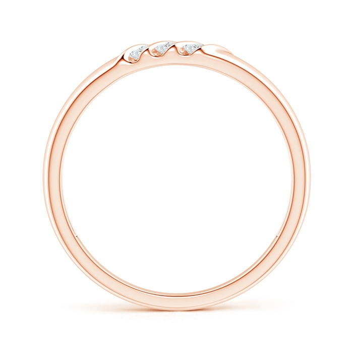 1.4mm GVS2 Triple Grooved Diagonal Diamond Men's Wedding Band in Rose Gold product image