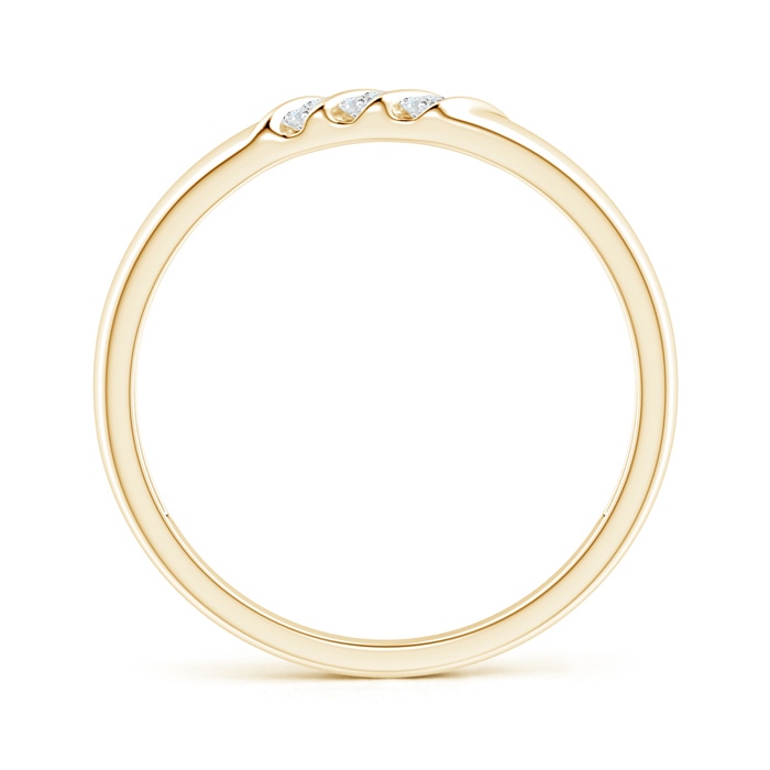 1.4mm GVS2 Triple Grooved Diagonal Diamond Men's Wedding Band in Yellow Gold product image
