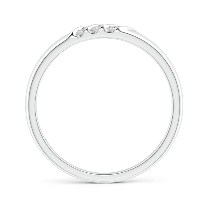 1.4mm IJI1I2 Triple Grooved Diagonal Diamond Men's Wedding Band in White Gold product image