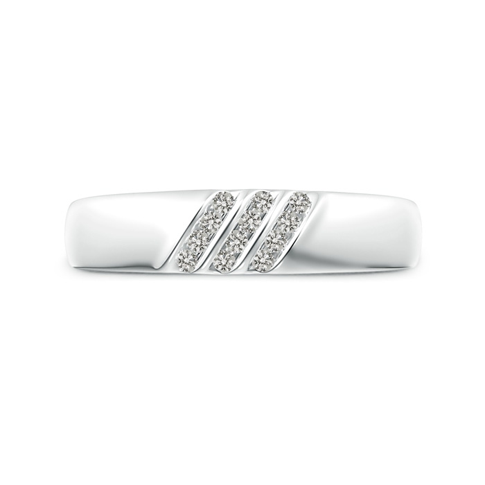 1.4mm KI3 Triple Grooved Diagonal Diamond Men's Wedding Band in P950 Platinum product image