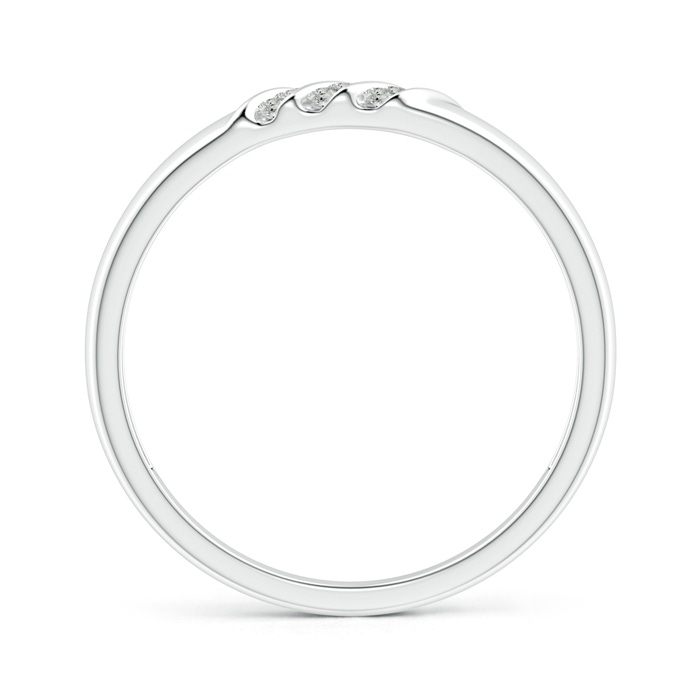 1.4mm KI3 Triple Grooved Diagonal Diamond Men's Wedding Band in White Gold product image