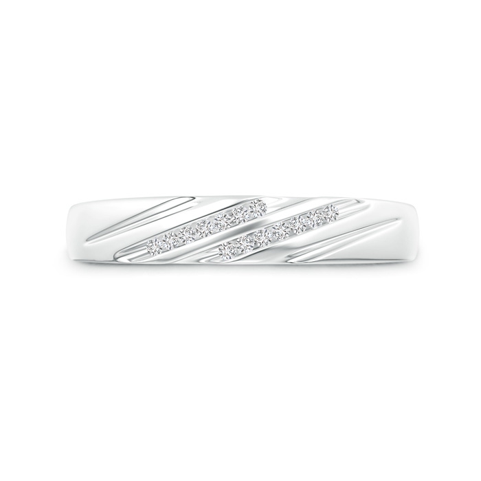 1.15mm HSI2 Slanted Channel Set Diamond Wedding Band for Him in P950 Platinum product image