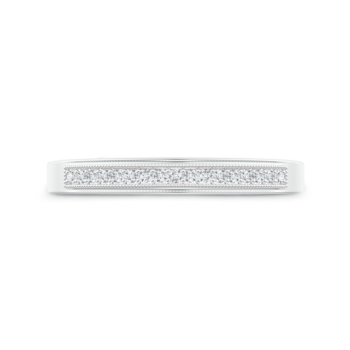 1.2mm GVS2 Milgrain-Edged Pavé Set Diamond Half Eternity Men's Wedding Band in P950 Platinum product image