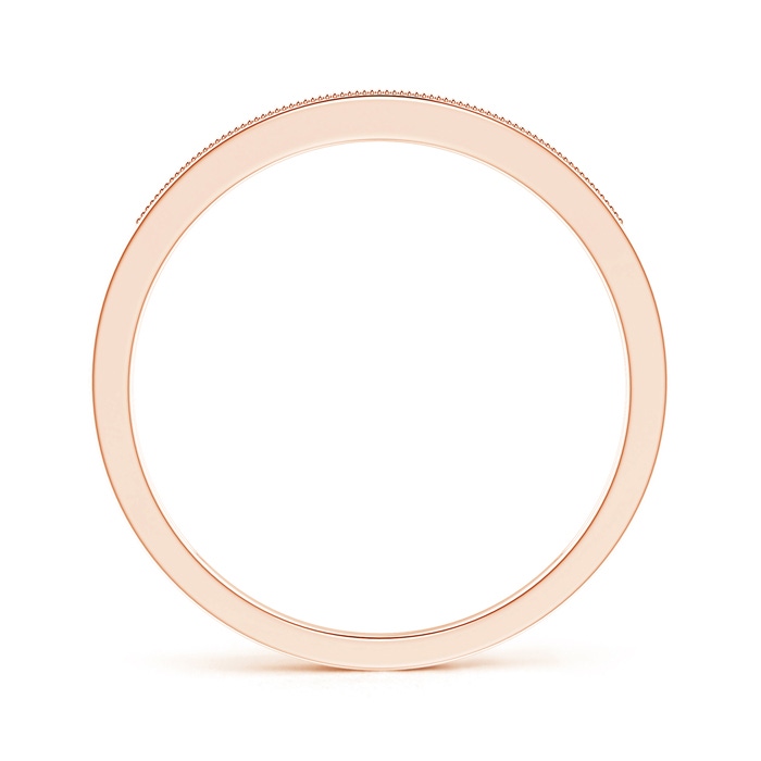 1.2mm GVS2 Milgrain-Edged Pavé Set Diamond Half Eternity Men's Wedding Band in Rose Gold product image