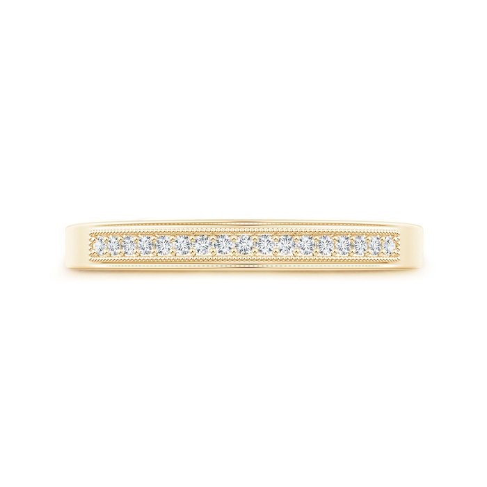 1.2mm GVS2 Milgrain-Edged Pavé Set Diamond Half Eternity Men's Wedding Band in Yellow Gold product image
