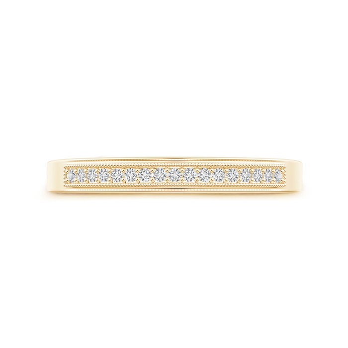 1.2mm HSI2 Milgrain-Edged Pavé Set Diamond Half Eternity Men's Wedding Band in Yellow Gold product image